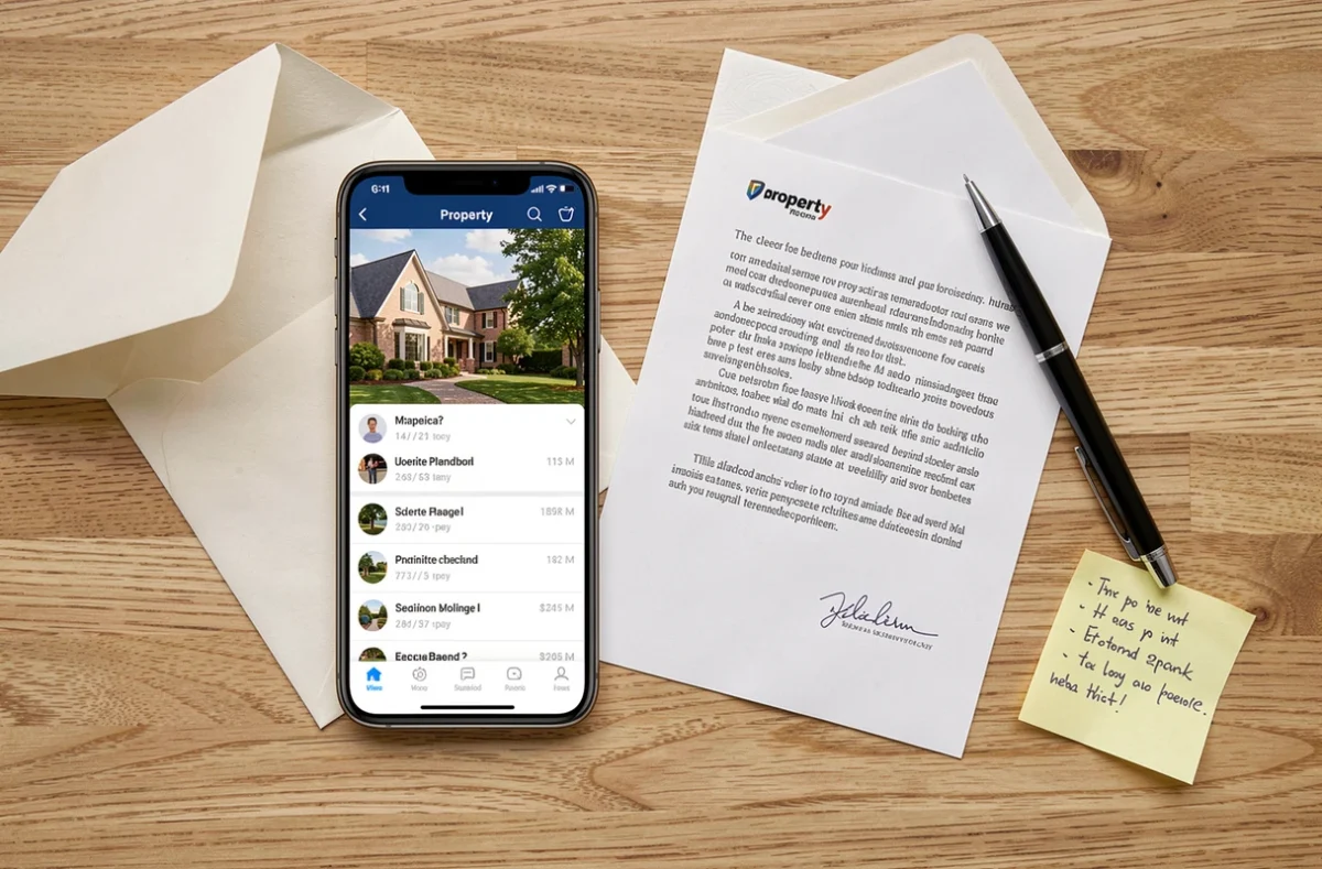 Comparaison entre suivi numérique sur smartphone et courrier papier officiel pour la gestion de copropriété
