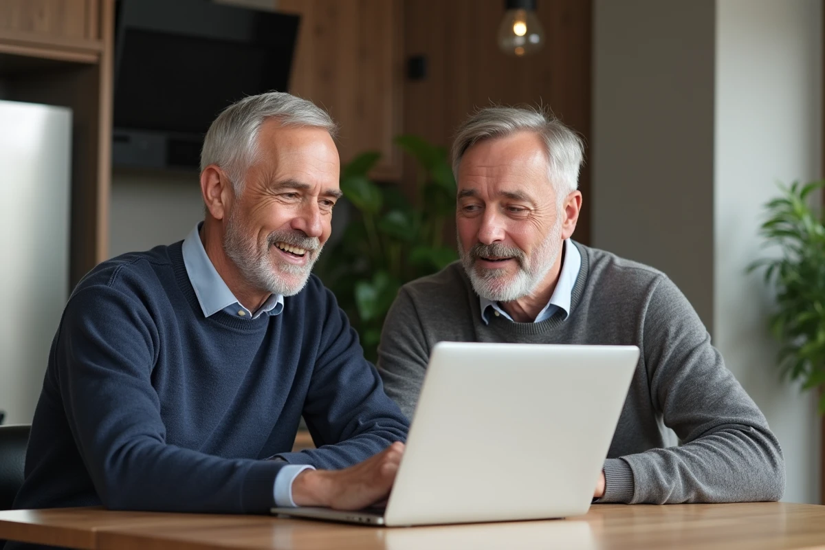 Deux hommes discutant autour d