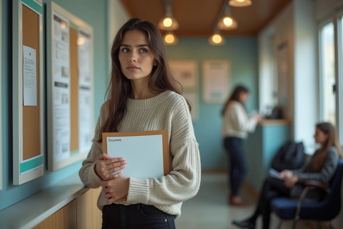 Femme réfléchissant près d