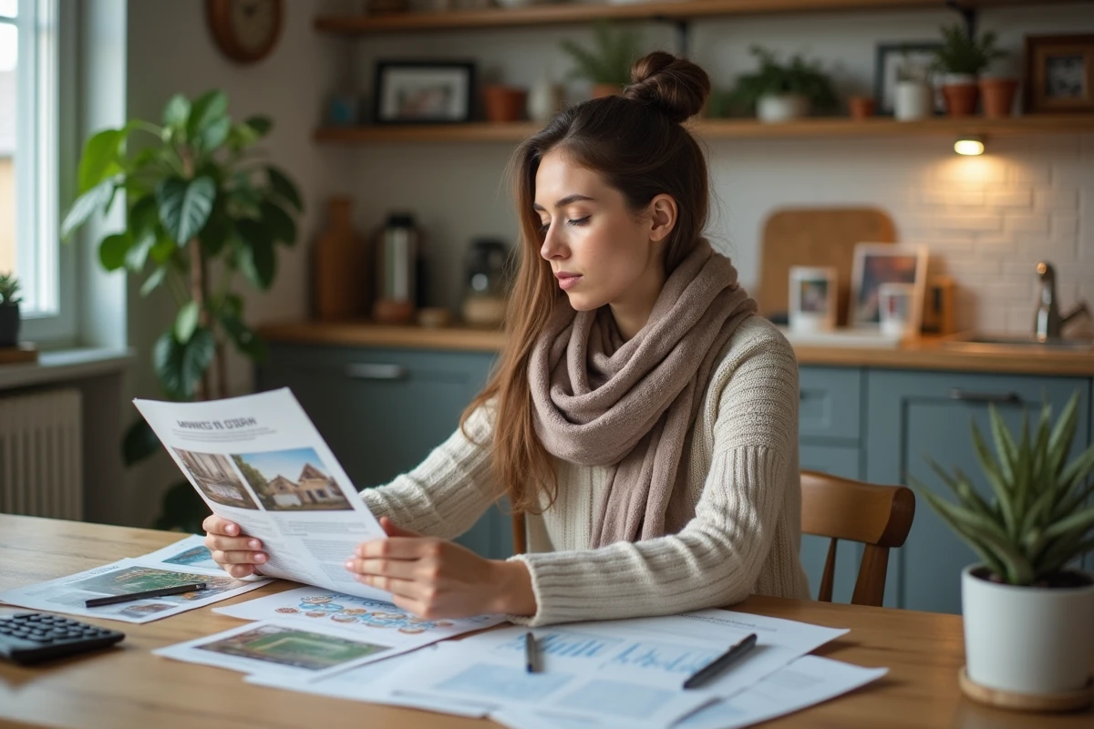 Femme réfléchissant à l